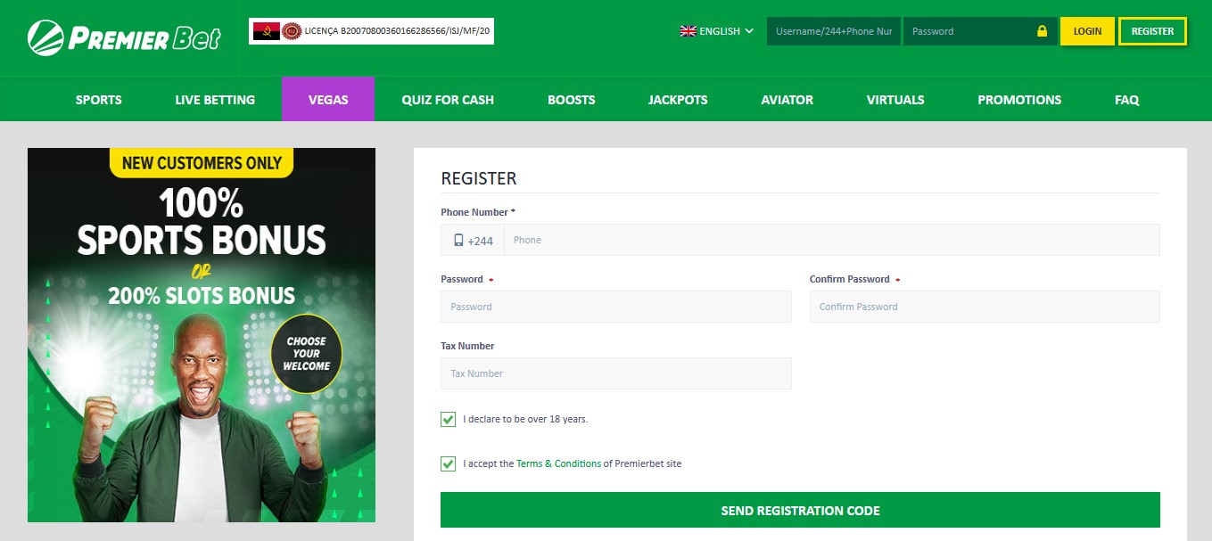 Premierbet registeration